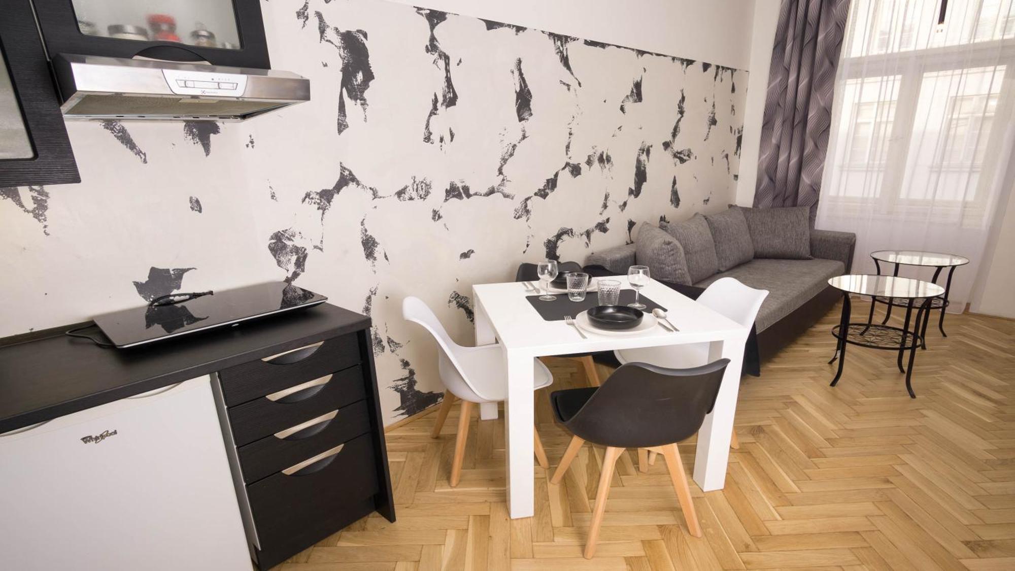 Black & White Apartment Prague By Wenceslas Square And Muzeum 部屋 写真