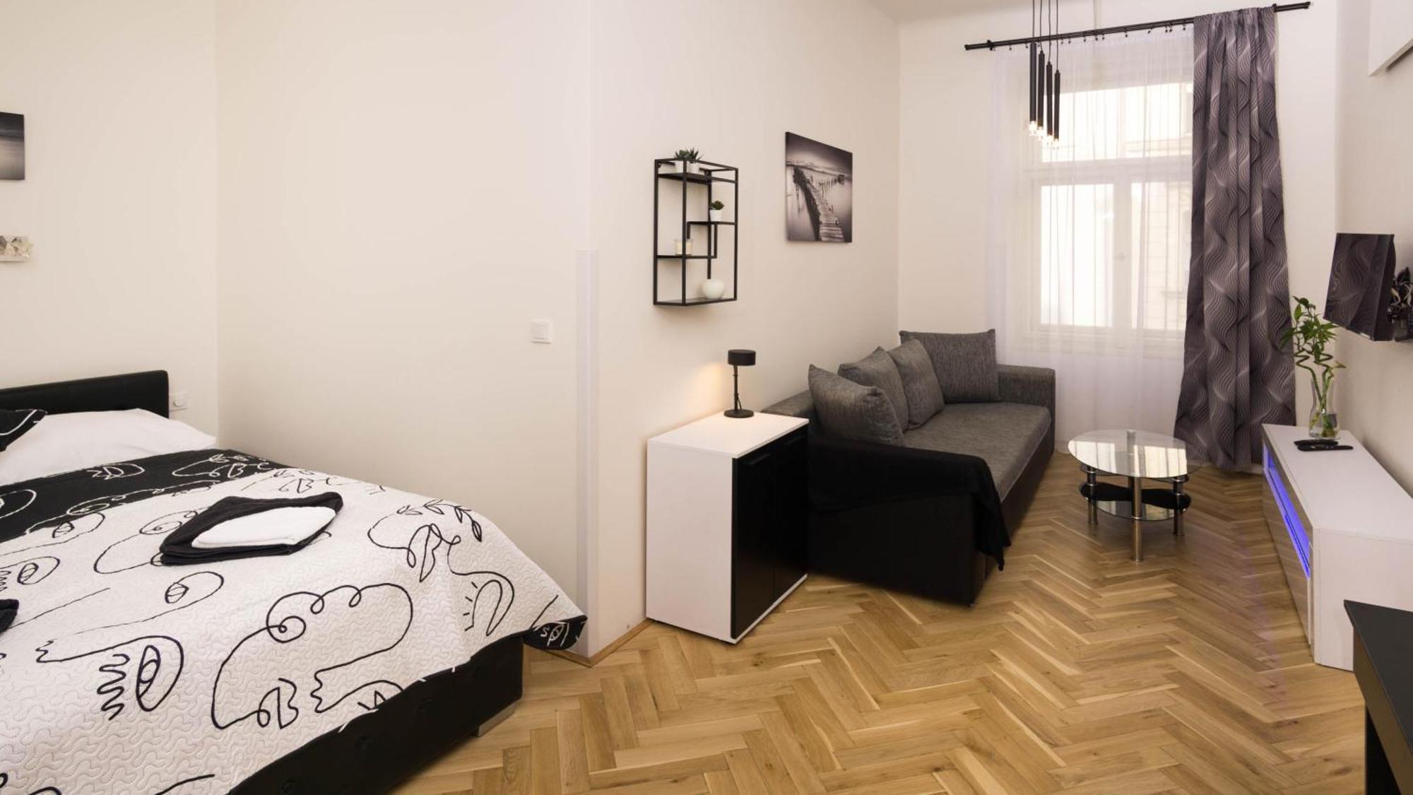 Black & White Apartment Prague By Wenceslas Square And Muzeum エクステリア 写真