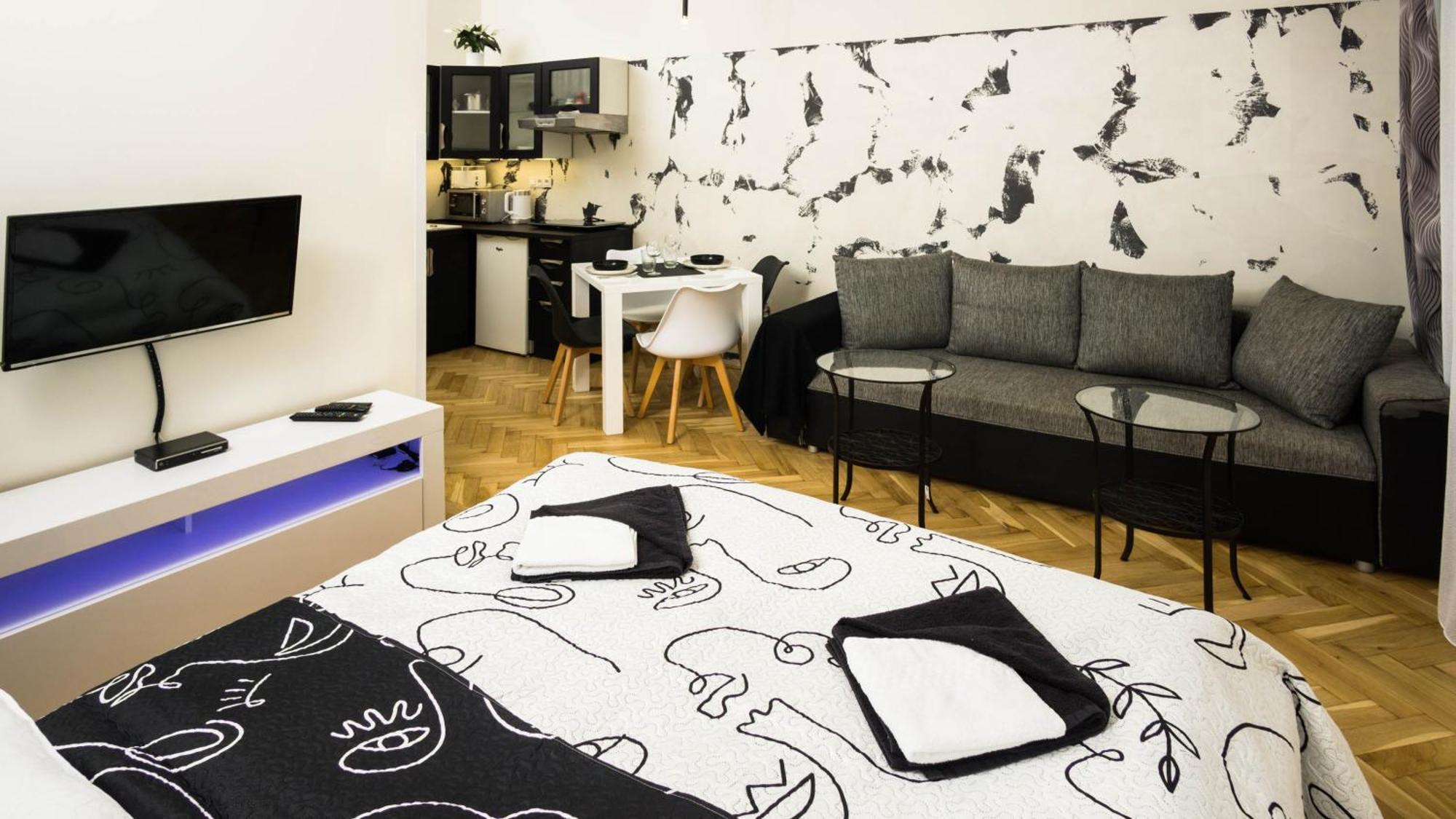 Black & White Apartment Prague By Wenceslas Square And Muzeum エクステリア 写真